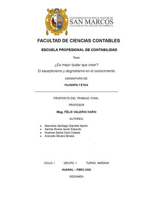Informe Filosofia Grupo N 01 Unmsm