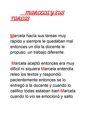 Marcela Y Sus Tareas ...Salomé Aldana reyes  402