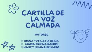 Cartilla De La Voz Calmada