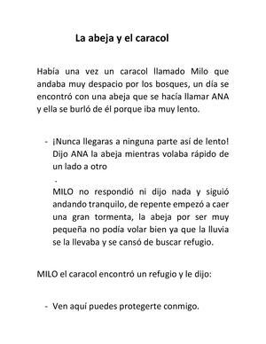 La Abeja ANA Y El Caracol  MILO