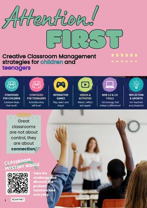 Creative Classroom Management strategies for children and teenagers