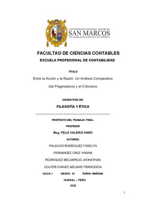 Pragmatismo Y Criticismo