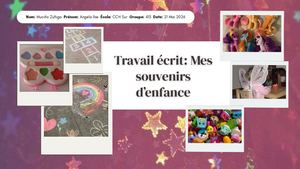 Mes souvenirs d’enfance