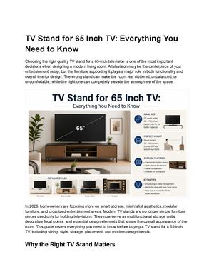 Tv Stand For 65 Inch Tv Everything You Need To Know