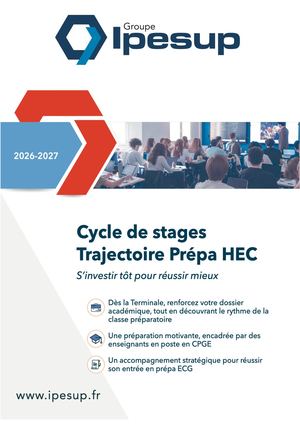 Brochure Trajectoire Prépa ECG 2026-2027