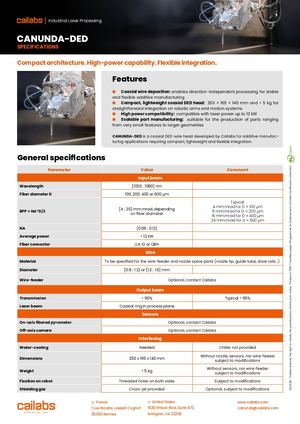 [SPEC SHEET] Cailabs CANUNDA-DED EN 202604