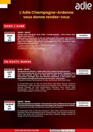 Les RDV de l'Adie Champagne-Ardenne Juin 2026