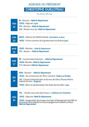 Agenda 22 Au 30 Mai