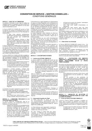 Gestion Conseillee Conditions Générales