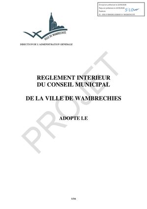26/43bis Règlement Intérieur Cm