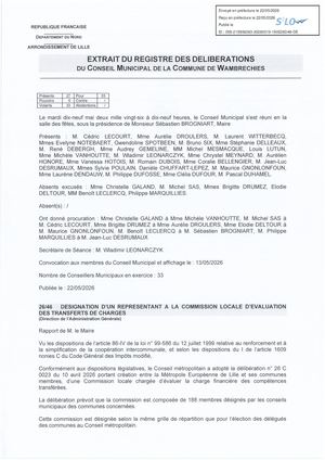26/46 Désignation D'un Représentant à La Cletc
