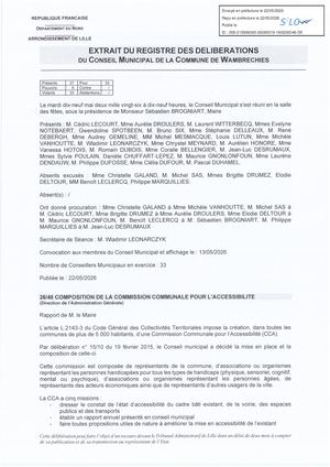 26/48 Composition Commission Communlae Pour L'accessibilité