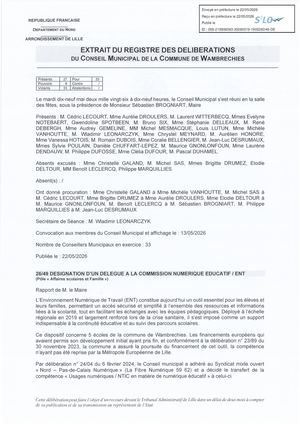 26/49 Désignation D'un Délégué à La Commission Numérique éDucatif Ent