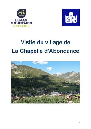 Guide visite La Chapelle d'Abondance FALC