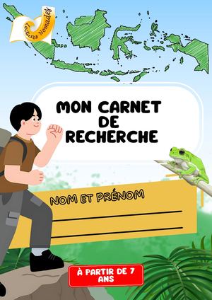 Carnet De Recherche à Partir De 7 Ans - Exposition "Lengguru, un monde perdu"