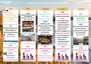 Prog Du 25 Au 29 Mai