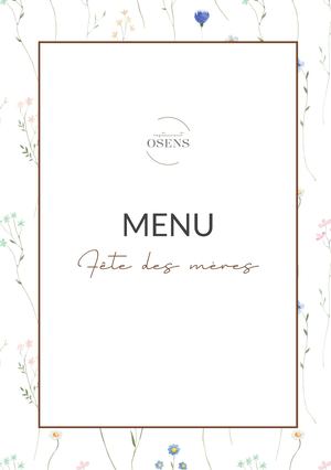 Menu Fête des Mères