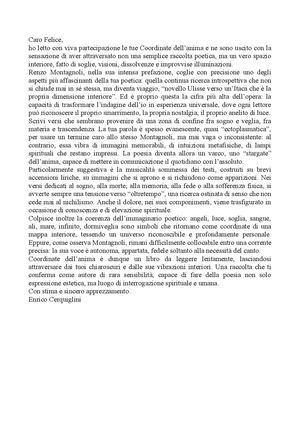 Nota Di Cerquiglini Su Coordinate Dell'anima