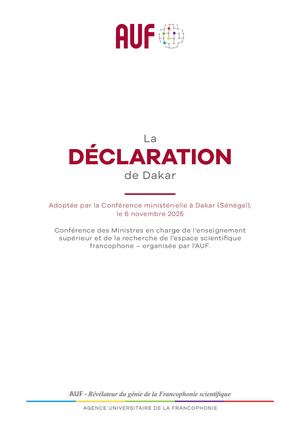Déclaration Dakar 2025