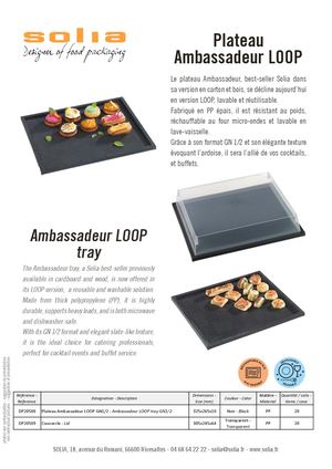 Fiche Produit Solia Dp20500 Plateau Ambassadeur Loop