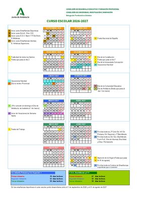 Calendario Escolar 2026 2027
