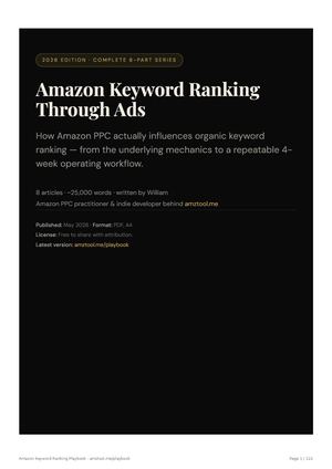 Amazon Keyword Ranking Playbook