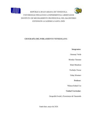 Geografia del poblamiento venezolano