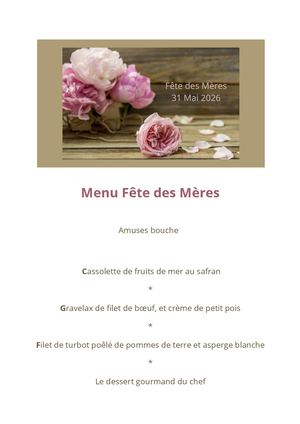 Menu Fête Des Mères (2)