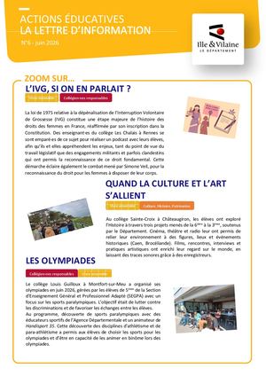 Lettre Action Educatives 6 Juin 2026