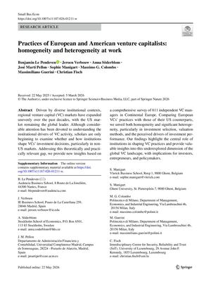 Practices of European and American venture capitalists: homogeneity and heterogeneity at work