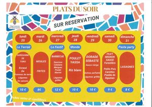 Menu Du 25 Au 31 Mai 2026
