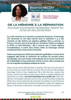 Béatrice Bellay Tribune Réparation 22 Mai 2026