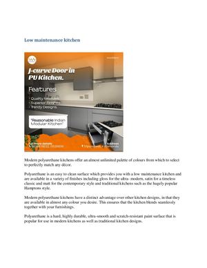 Low Maintenance Kitchen