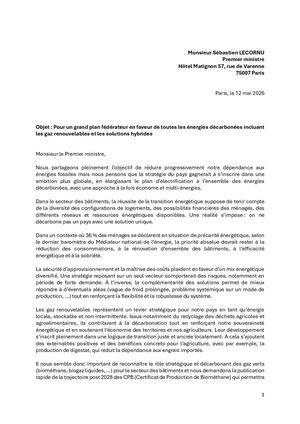 Lettre ouverte au Premier ministre mai 2026