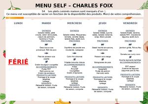 Menu Self Cfx Semaine 4 Hiver