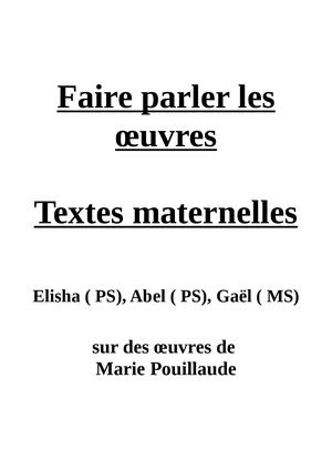 Texte Maternelle