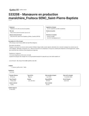 Fruitoca Senc St Pierre Baptiste 533208