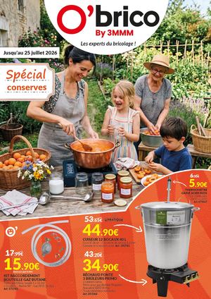 Opération "Spéciale Conserves" O'brico By 3MMM du 10 juin au 25 juillet 2026