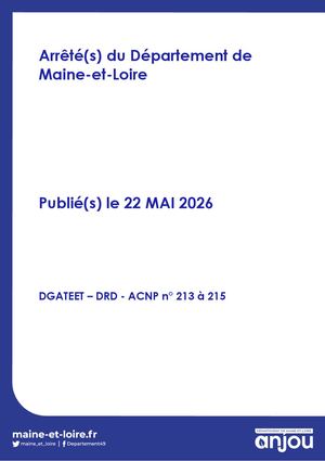 22 Mai 2026 - Arretes Acnp 213 215