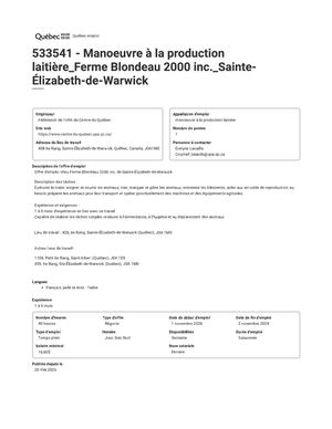 Ferme Blondeau 2000 Inc 533541