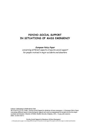 01geert Seynaeve Eu Policy Paper Psy Soc Support Mass Emergencies English Kompl