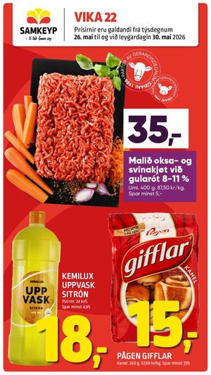 Samkeyp tilboðsblað vika 22 2026
