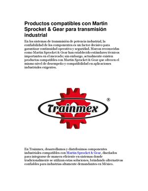 Productos Compatibles Con Martin Sprocket & Gear Para Transmisión Industrial