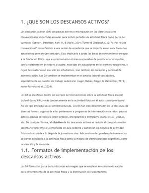 Descansos Activos