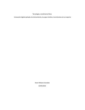 Tecnología Y Rendimiento Físico