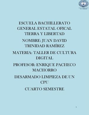 Desarmado De Un Cpu L
