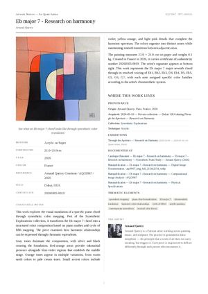 Eb major 7 — Arnaud Quercy — Art Quam Anima Gallery