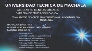 Recetario Didácticas Para Transformar La Enseñanza Con Tecnología