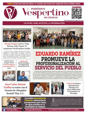 Vespertino De Chiapas 22 Mayo 2026