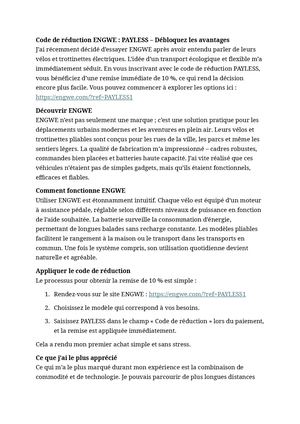 Code De Réduction Engwe "PAYLESS"